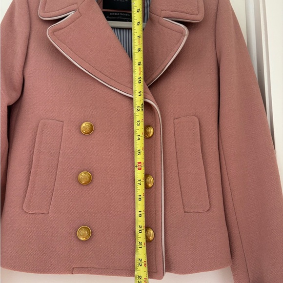 J. Crew Blush Pea Coat with Gold Buttons - Picture 4 of 7